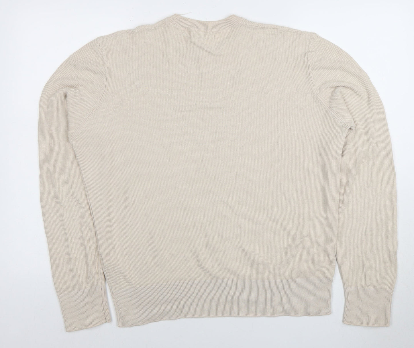 Mens UK Size M Zara Beige Pullover Jumper