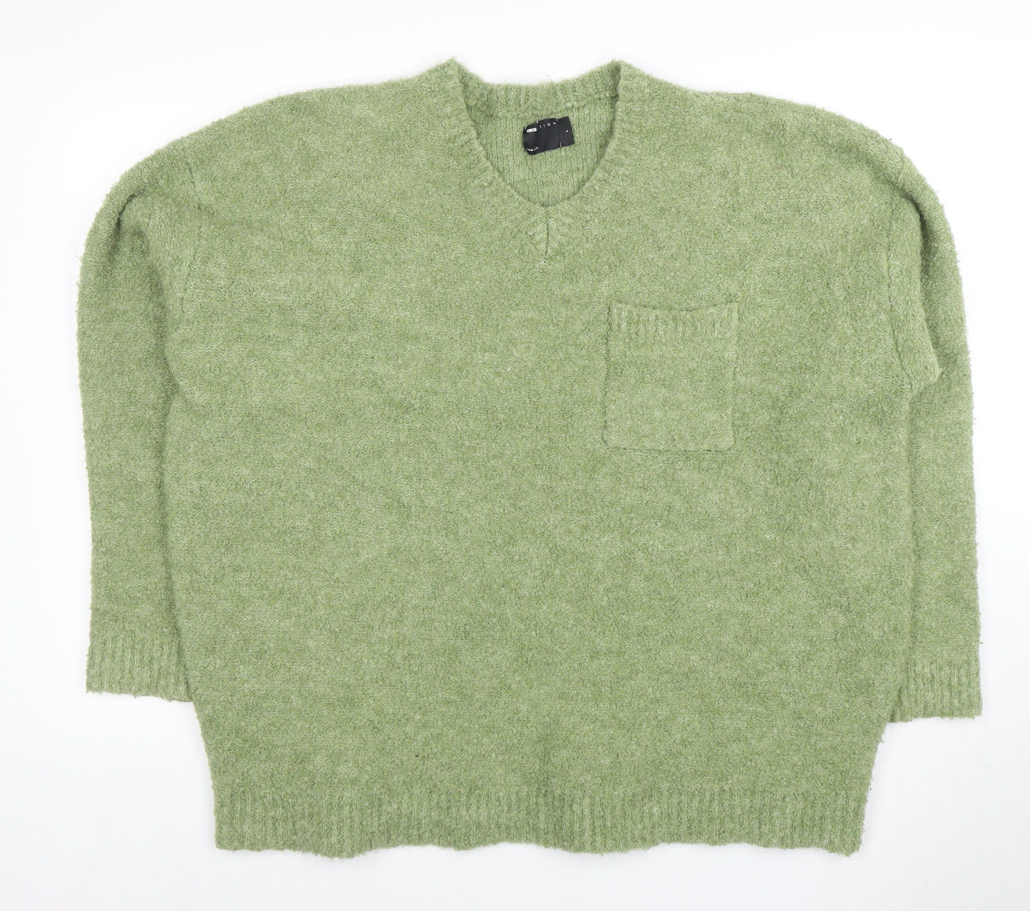 Mens UK Size L ASOS Design Green Pullover Jumper
