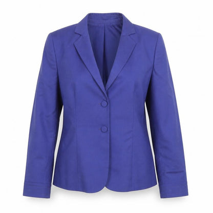 Dereta Women Blue Wool Single-Breasted Suit Jacket UK 10
