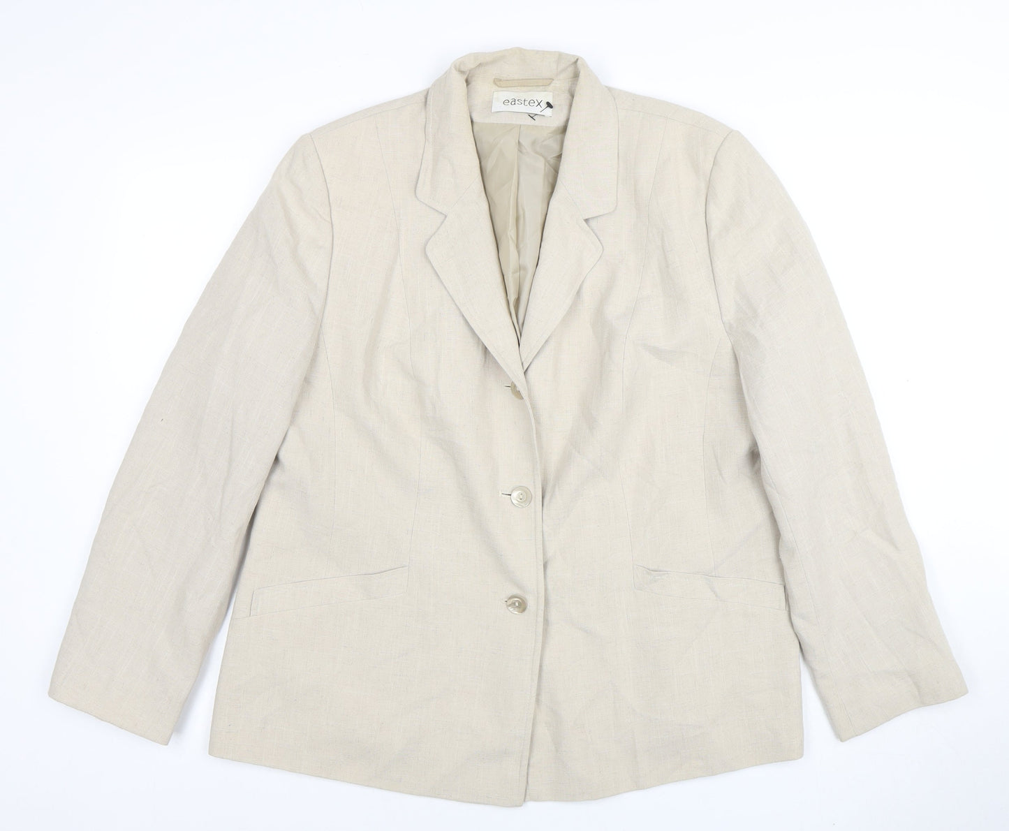 Womens UK Size 18 Eastex Regular Beige Blazer