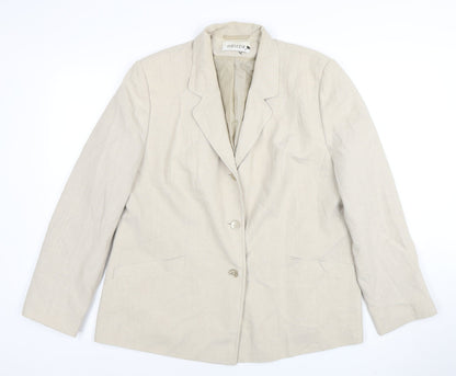 Womens UK Size 18 Eastex Regular Beige Blazer
