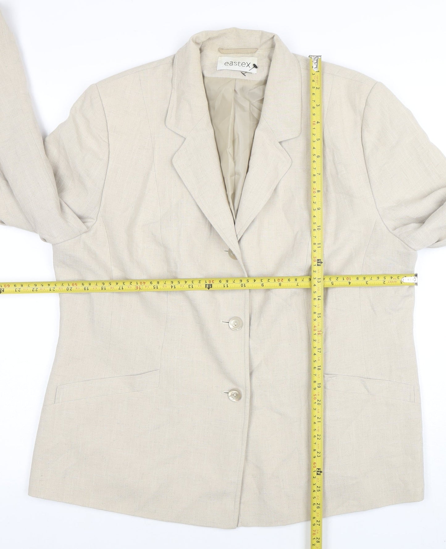 Womens UK Size 18 Eastex Regular Beige Blazer