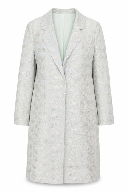 Womens UK Size 12 Michel Ambers Regular Silver Blazer