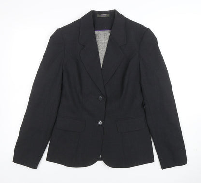 Womens UK Size 8 Simon Jersey Regular Black Suit Jacket