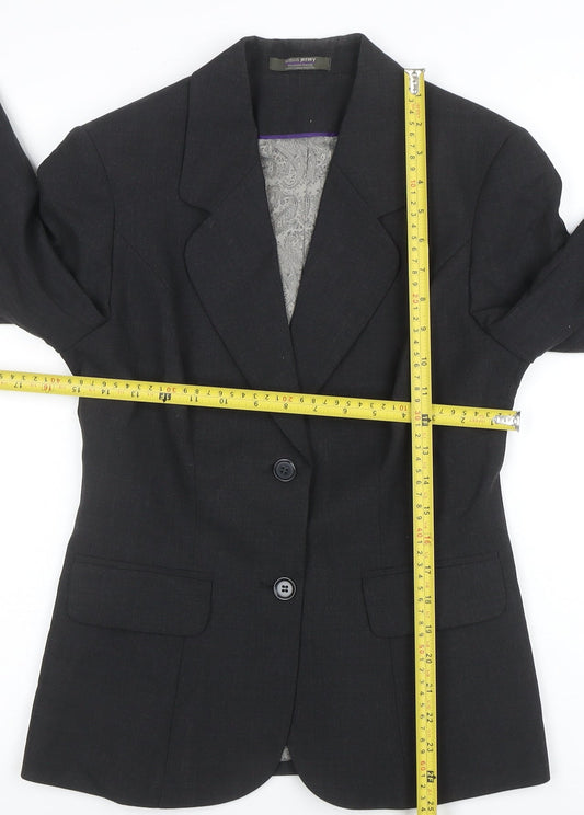 Womens UK Size 8 Simon Jersey Regular Black Suit Jacket