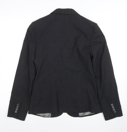 Womens UK Size 8 Simon Jersey Regular Black Suit Jacket
