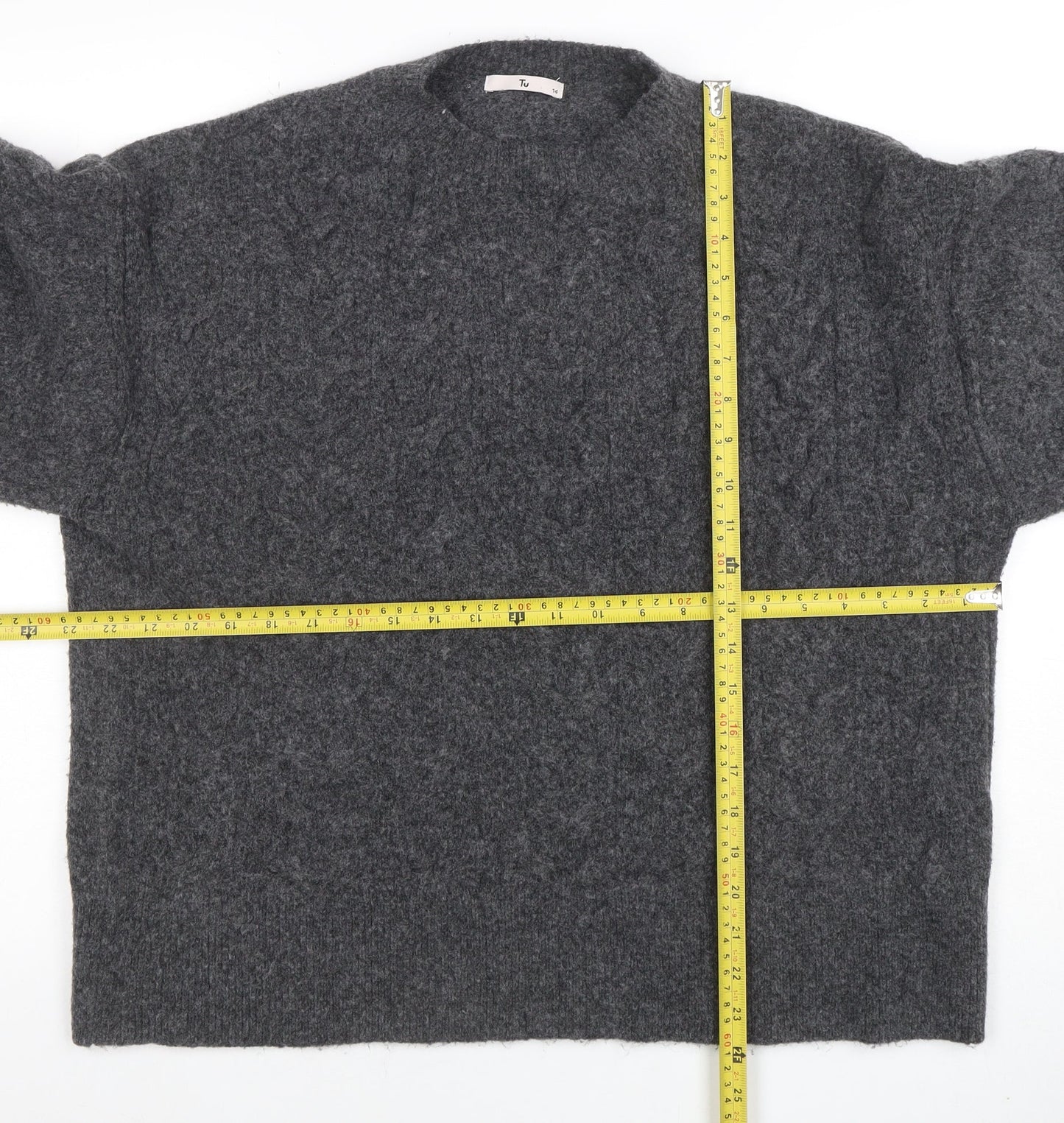 Womens UK Size 14 TU Grey Pullover Jumper