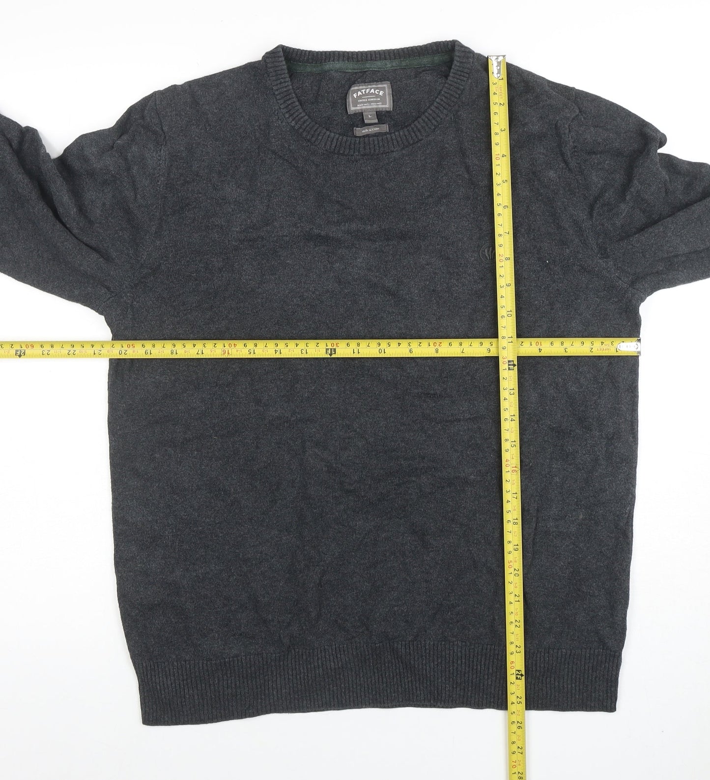 Mens UK Size L FatFace Grey Pullover Jumper
