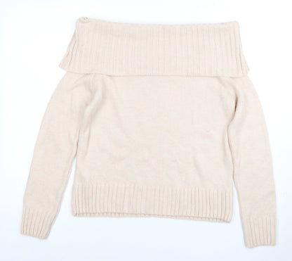 Womens UK Size 10 Friends Like These Beige Pullover Jumper