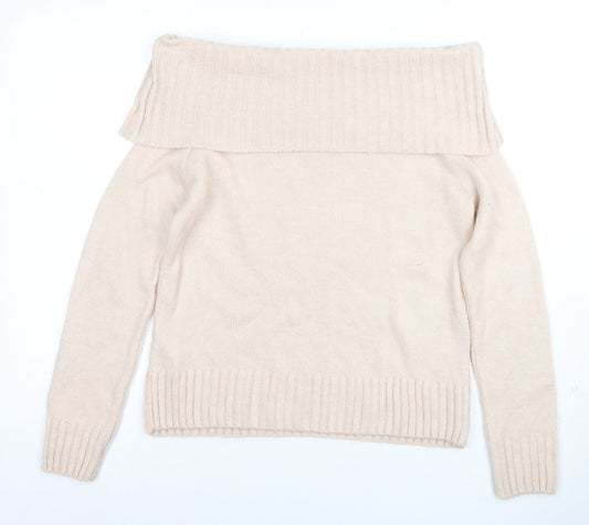 Womens UK Size 10 Friends Like These Beige Pullover Jumper