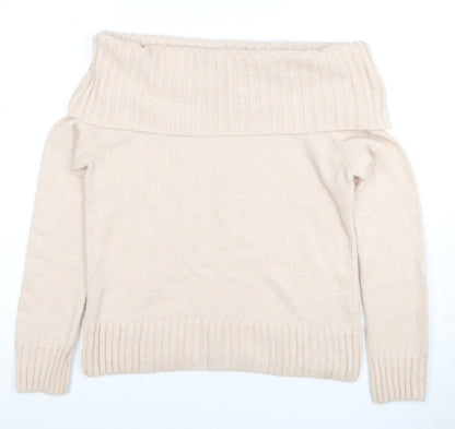 Womens UK Size 10 Friends Like These Beige Pullover Jumper