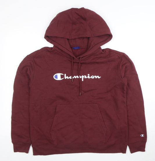 Mens UK Size M Champion Red Pullover Hoodie