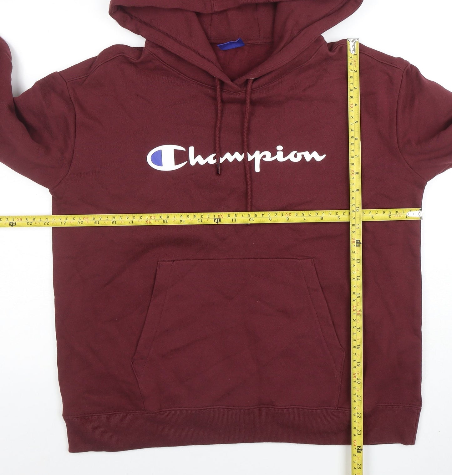 Mens UK Size M Champion Red Pullover Hoodie