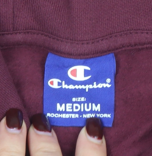 Mens UK Size M Champion Red Pullover Hoodie