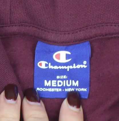 Mens UK Size M Champion Red Pullover Hoodie