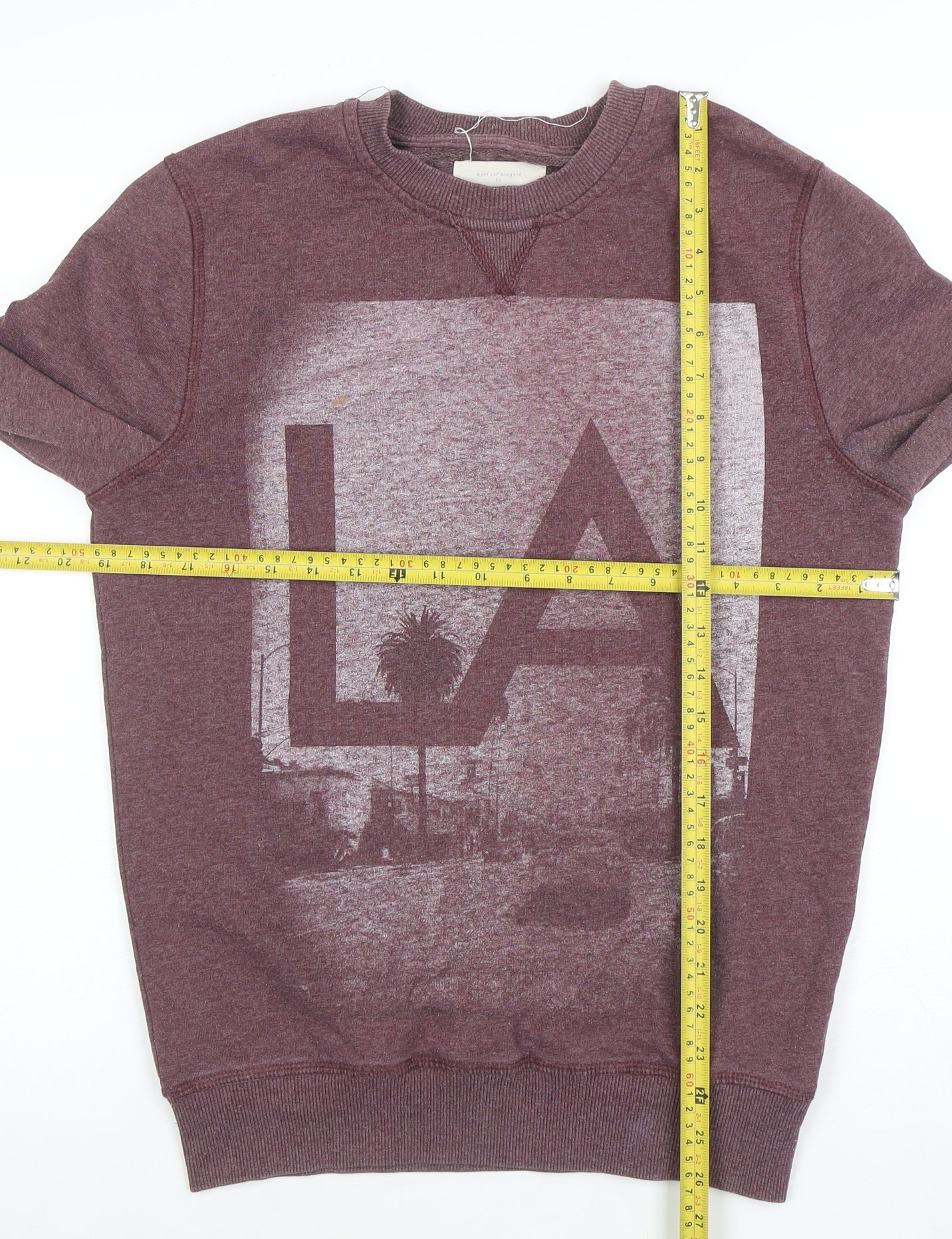 Mens UK Size S River Island Purple Pullover Sweatshirt