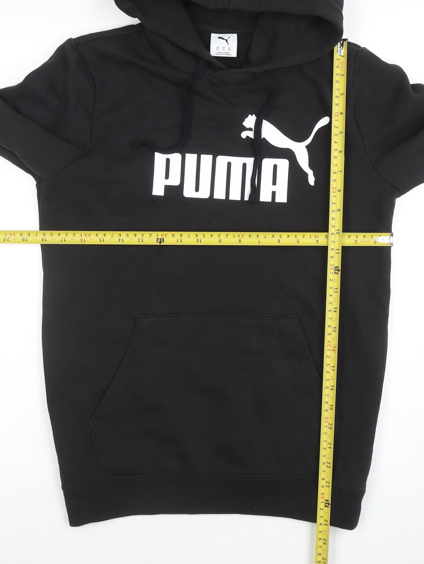 Mens UK Size XS PUMA Black Pullover Hoodie