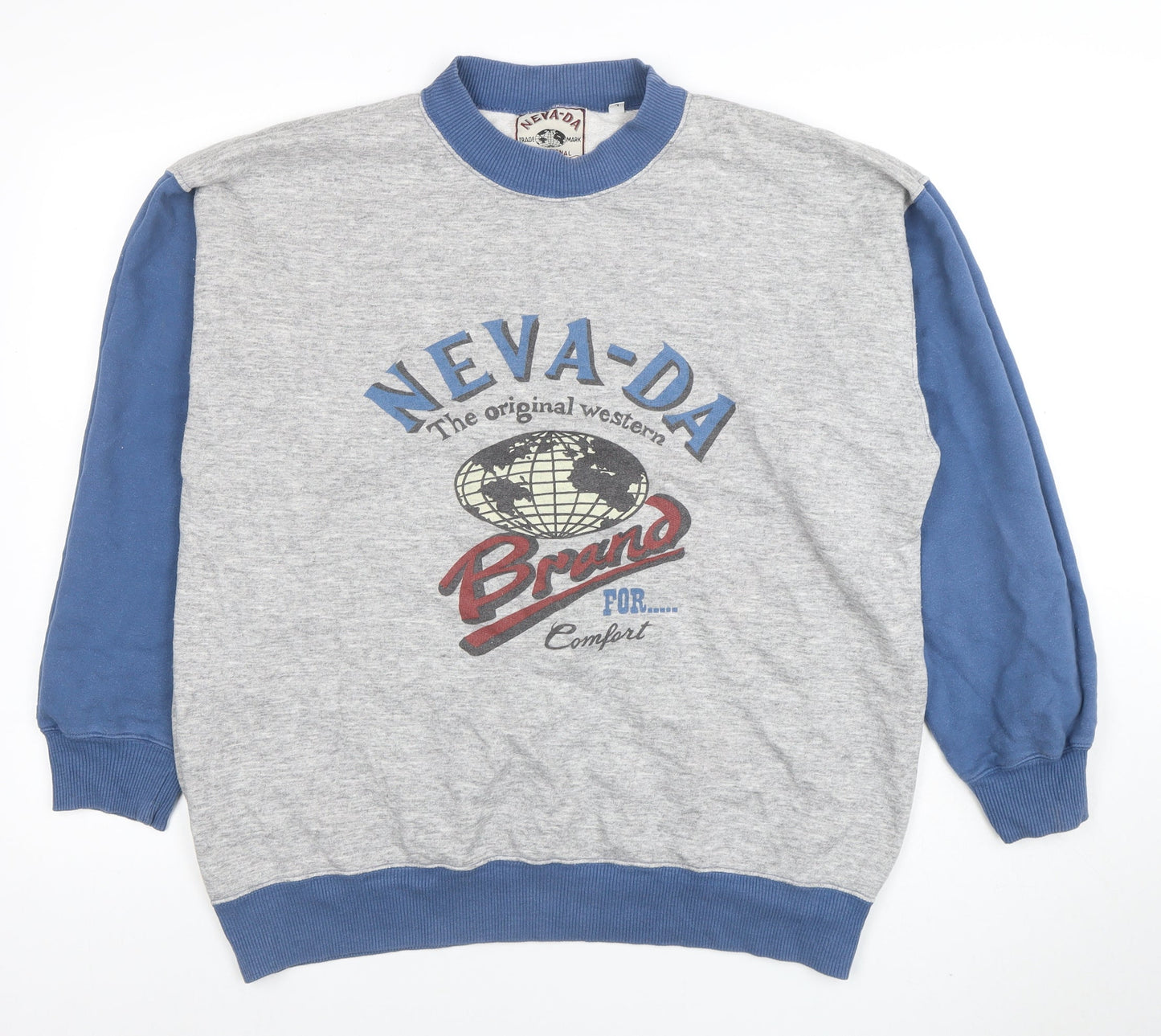 Womens UK Size L Neva-Da Grey Pullover Sweatshirt