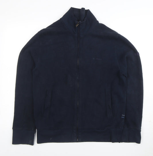 Mens UK Size M Ben Sherman Blue Full Zip Sweatshirt