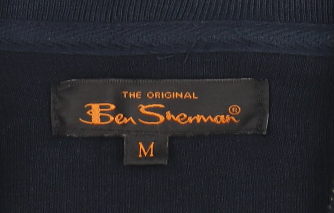 Mens UK Size M Ben Sherman Blue Full Zip Sweatshirt