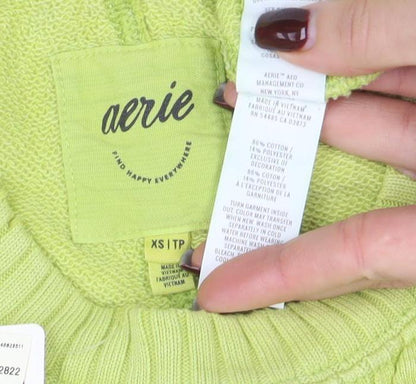 Womens UK Size XS Aerie Green Pullover Sweatshirt