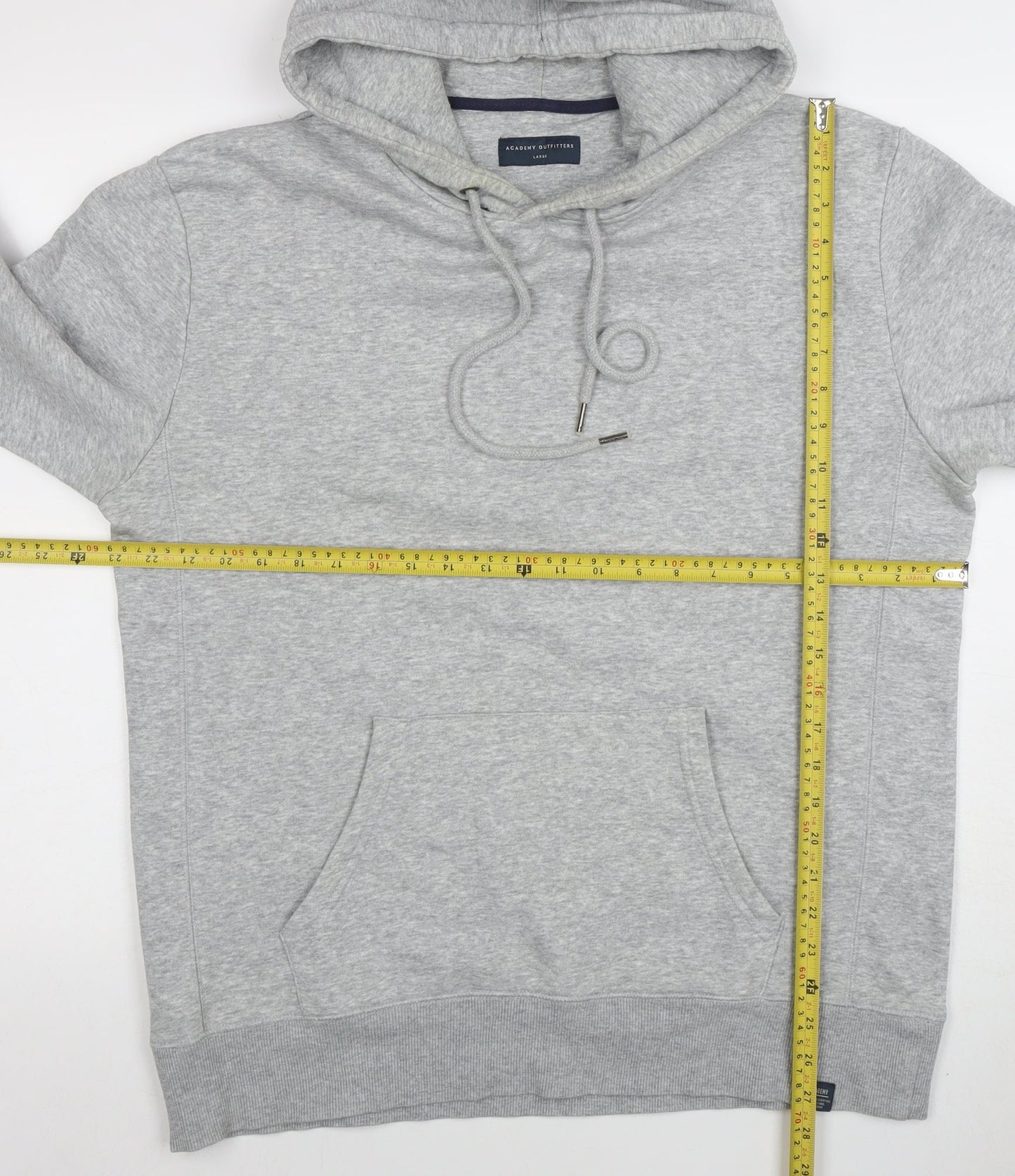 Mens UK Size L Academy Outfitters Grey Pullover Hoodie