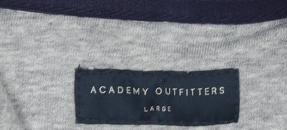 Mens UK Size L Academy Outfitters Grey Pullover Hoodie