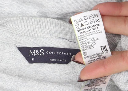 Womens UK Size 16 Marks and Spencer Grey Pullover Sweatshirt
