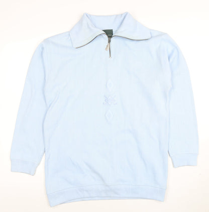 Mens UK Size S GOLFINO Blue 1/2 Zip Jumper