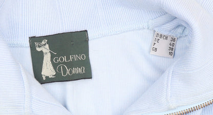 Mens UK Size S GOLFINO Blue 1/2 Zip Jumper