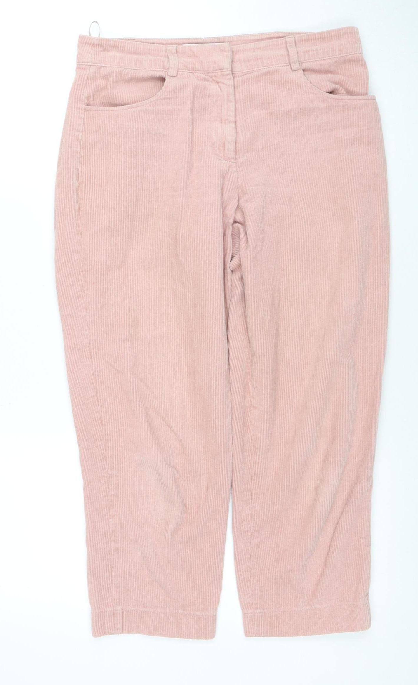 Womens UK Size 8 Great Plains Regular Fit Casual Workwear Pink Trousers