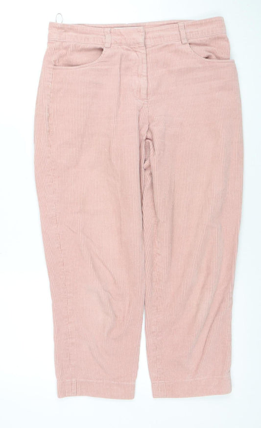 Womens UK Size 8 Great Plains Regular Fit Casual Workwear Pink Trousers