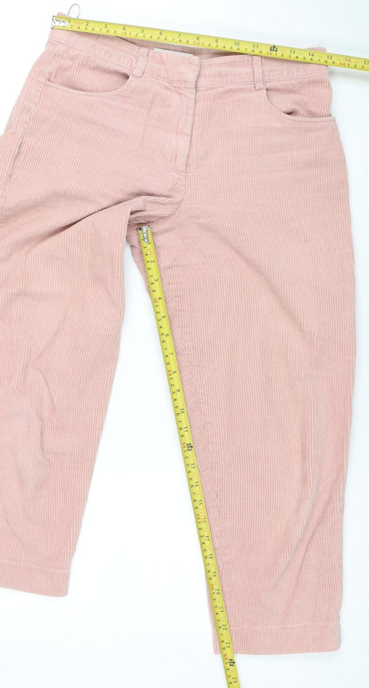 Womens UK Size 8 Great Plains Regular Fit Casual Workwear Pink Trousers