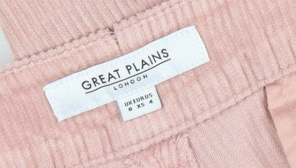 Womens UK Size 8 Great Plains Regular Fit Casual Workwear Pink Trousers