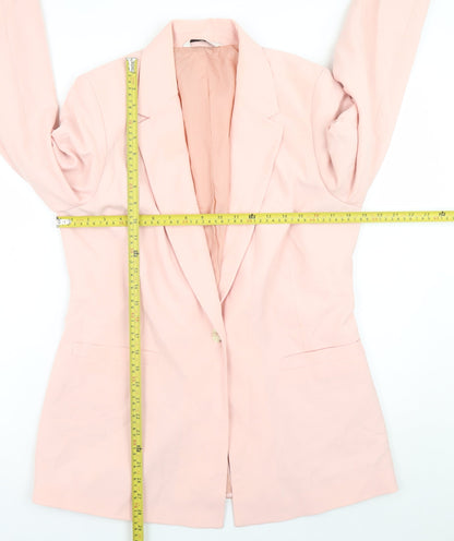 V by Very Women’s Pink Blazer UK 14 Regular Fit Single-Breasted Jacket