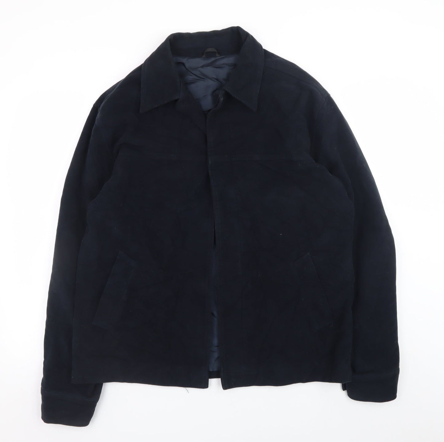 Armando Men’s Blue Cotton Lined Jacket L Casual Mid-Length