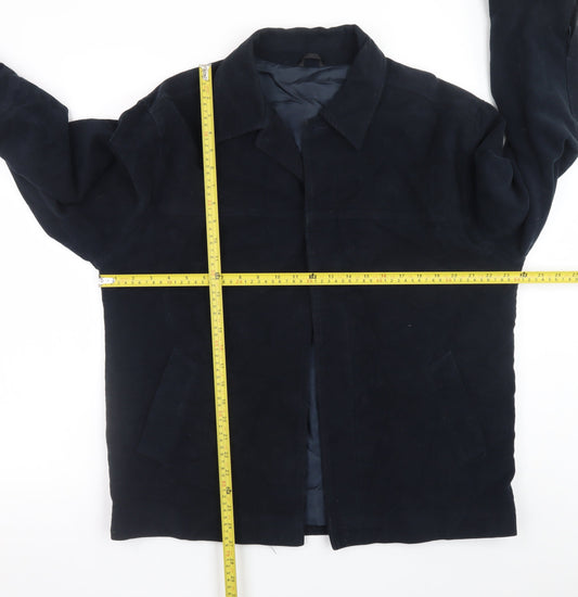 Armando Men’s Blue Cotton Lined Jacket L Casual Mid-Length