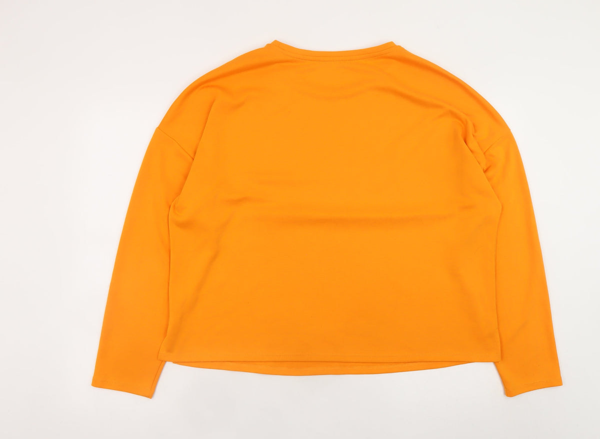 Womens UK Size 16 Marks and Spencer Orange Basic T-Shirt
