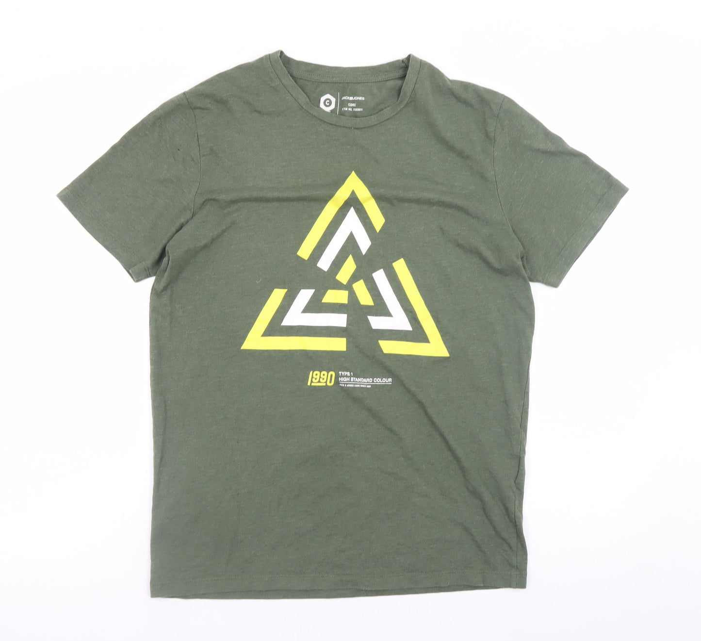Mens UK Size S JACK & JONES Green  T-Shirt