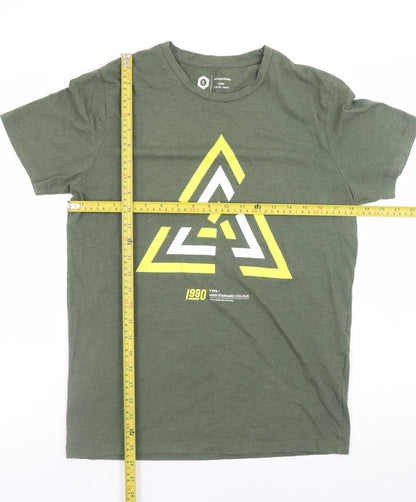 Mens UK Size S JACK & JONES Green  T-Shirt