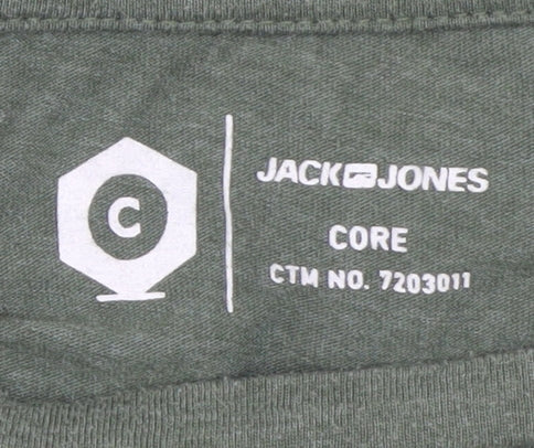 Mens UK Size S JACK & JONES Green  T-Shirt