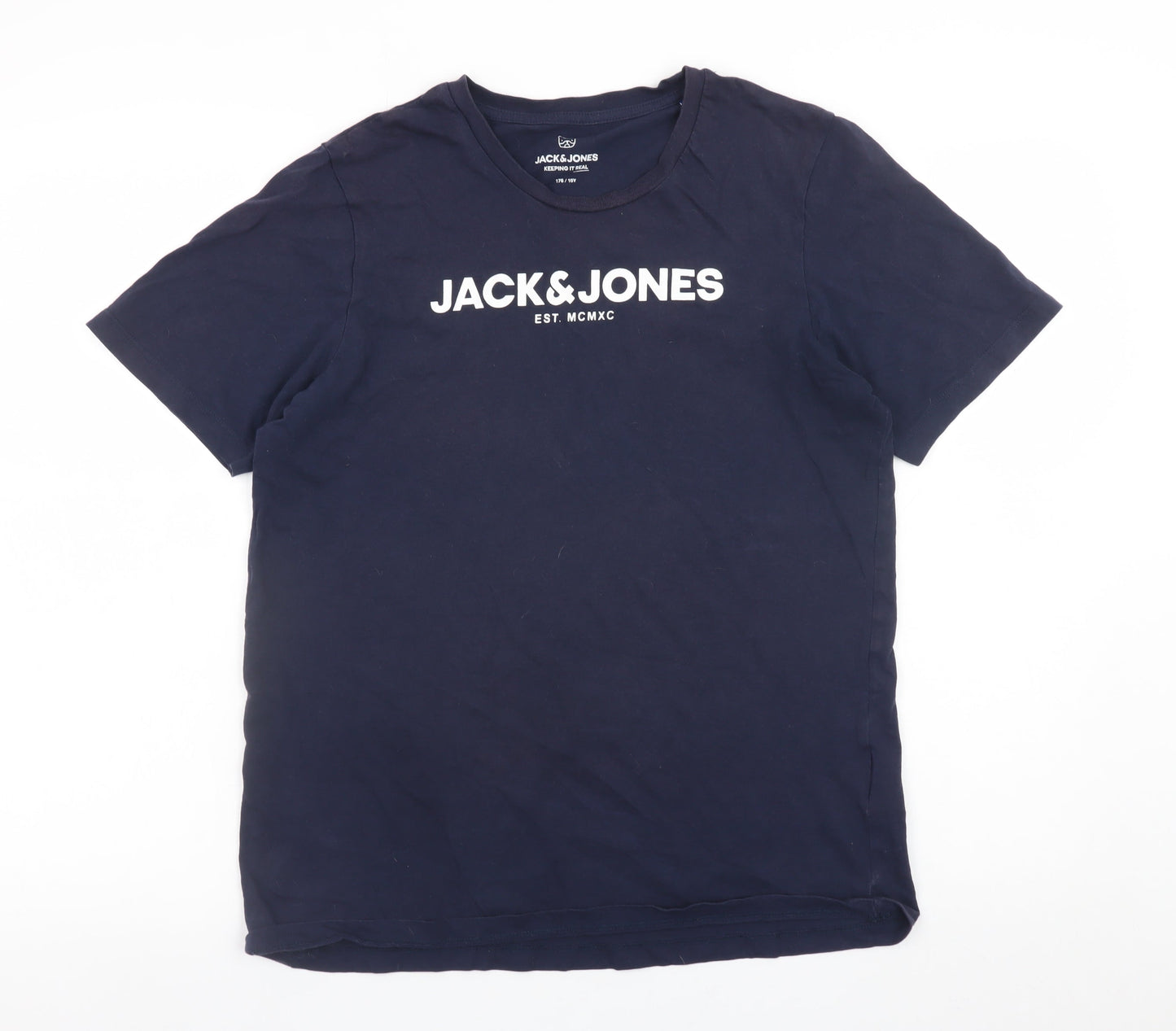 Boys UK Size 16 Years JACK & JONES Blue Basic T-Shirt