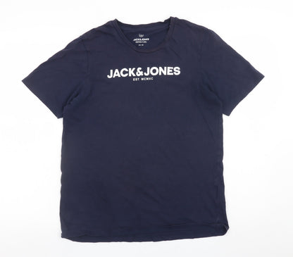 Boys UK Size 16 Years JACK & JONES Blue Basic T-Shirt