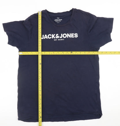 Boys UK Size 16 Years JACK & JONES Blue Basic T-Shirt
