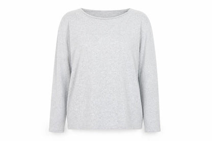 Bonmarché Womens Grey Long Sleeve Basic Jersey Top Size 22