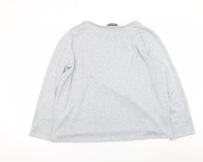 Bonmarché Womens Grey Long Sleeve Basic Jersey Top Size 22