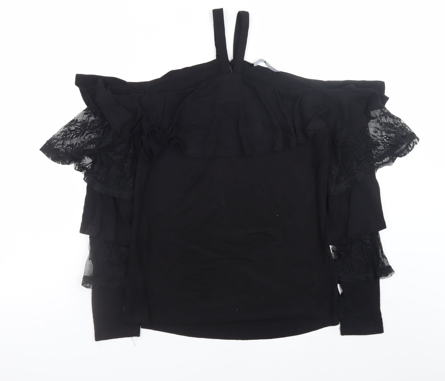 Womens UK Size 10 Very Black Camisole Blouse