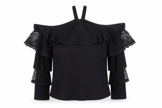 Womens UK Size 10 Very Black Camisole Blouse