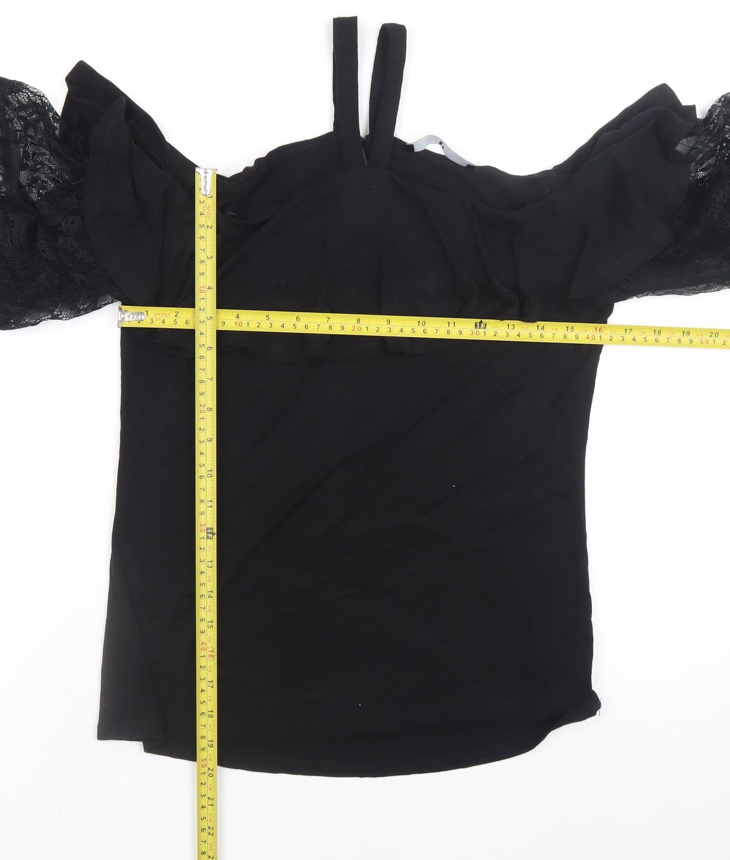 Womens UK Size 10 Very Black Camisole Blouse