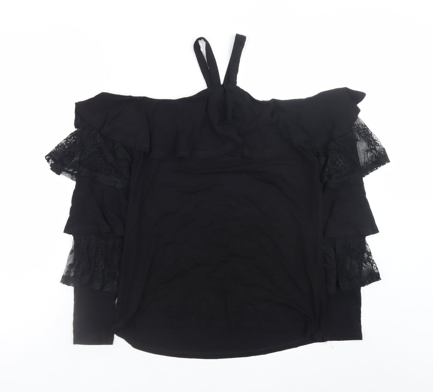 Womens UK Size 10 Very Black Camisole Blouse